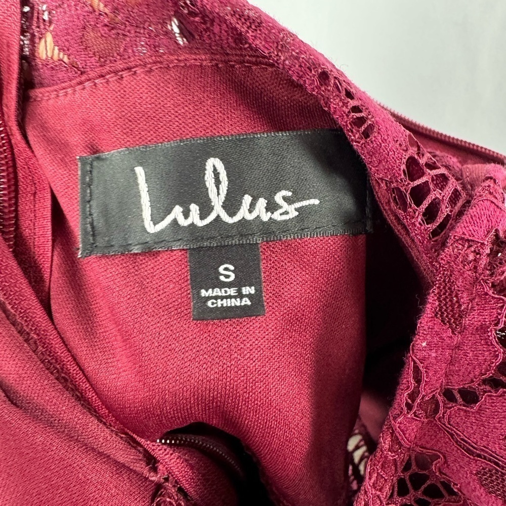 Lulus Music Of The Heart Lace Maxi Dress In Burgundy Size Small View 6